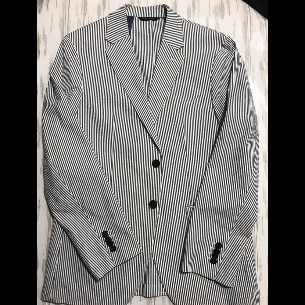 Banana Republic Blue and White Blazer